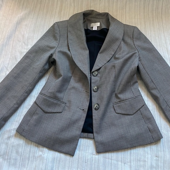 ADORABLE Vintage LOFT Houndstooth Blazer : Button Front sz 4 women’s - Picture 1 of 6